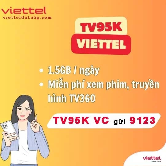 Đăng ký gói cước 6TV95K của Viettel