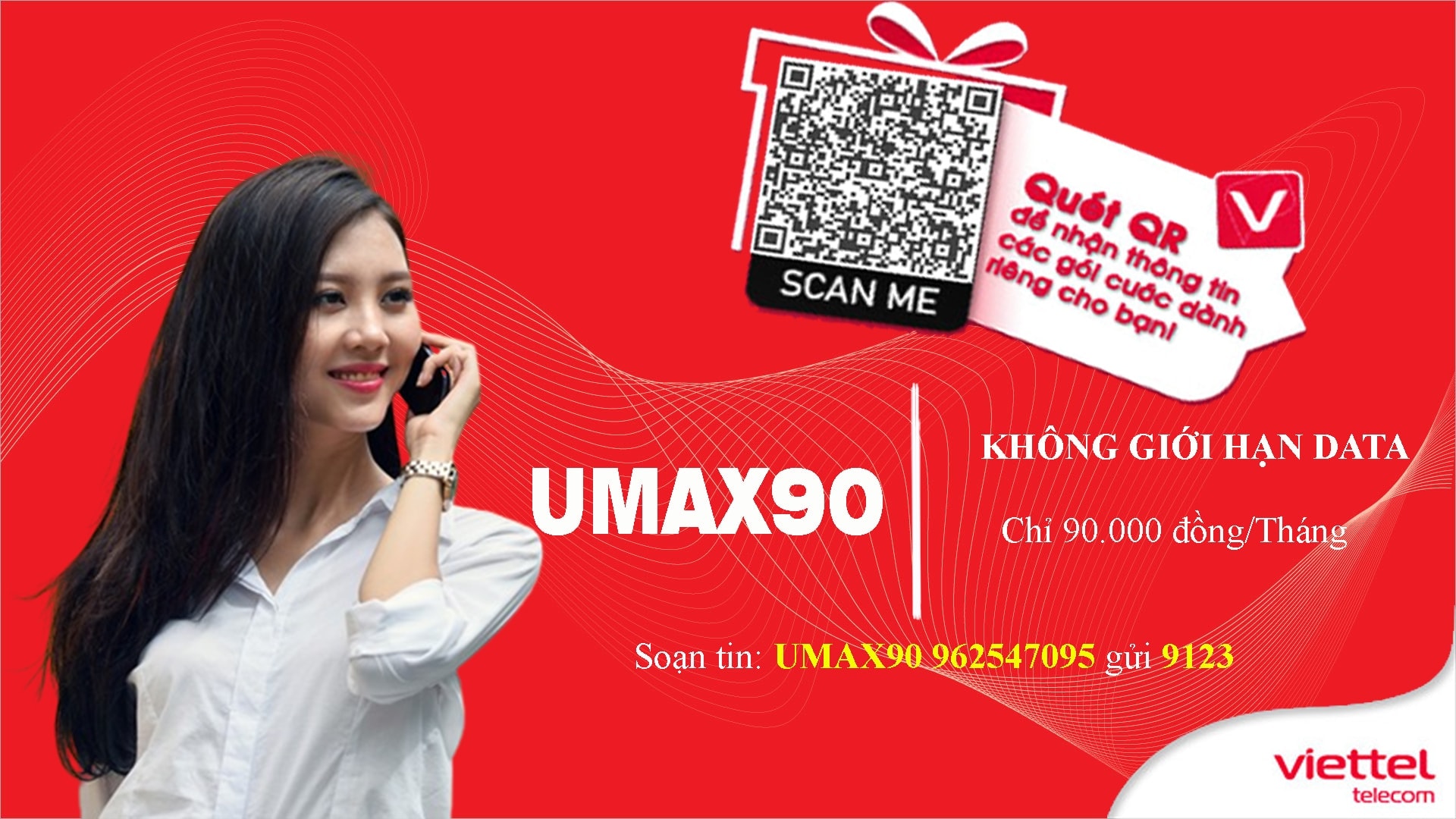Đăng ký gói cước Umax90 Viettel online